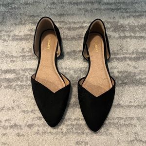 Black Pointed Toe Ballet Flats